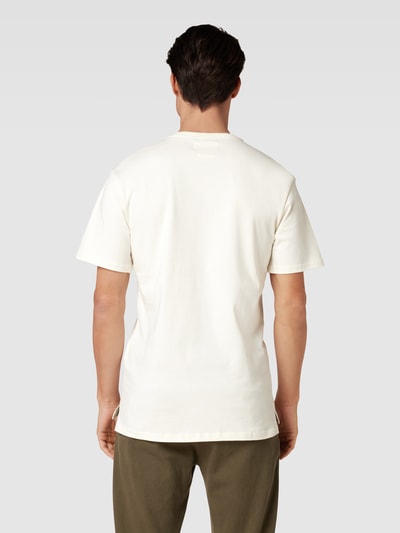 Anerkjendt T-shirt met borstzak, model 'AKRUNE' Offwhite - 5