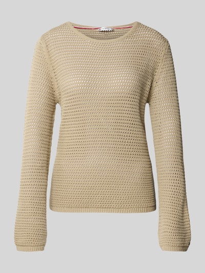 Tommy Hilfiger Regular Fit Pullover aus Baumwoll-Mix Sand 2