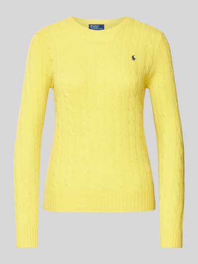 Polo Ralph Lauren Pullover mit Zopfmuster Modell 'JULIANNA' Gelb 2