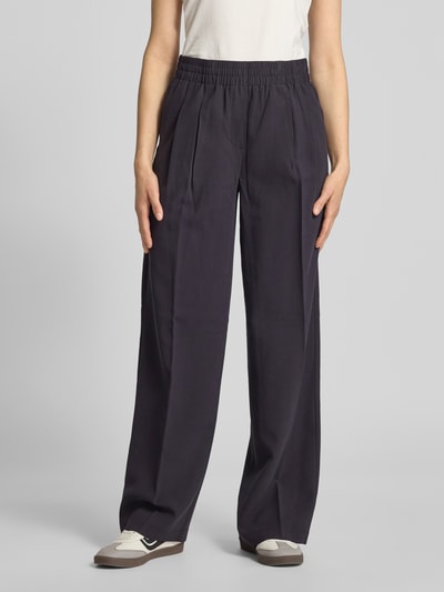 Vero Moda Wijde broek van viscosemix, model 'CARMEN' Donkerblauw - 4