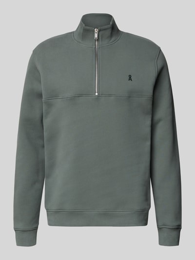 Armedangels Regular Fit Troyer aus reiner Baumwolle 'WAARLO FLEECE' Mittelgrau 2