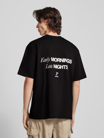 Pegador Oversized T-Shirt mit Label- und Statement-Print Modell 'BALDOCK' Black 5