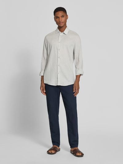 DRYKORN Slim Fit Freizeithemd aus Leinen-Baumwoll-Mix Modell 'RAMIS' Mint 1