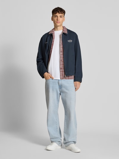 REVIEW Twill seizoensjack met steekzakken Marineblauw - 1