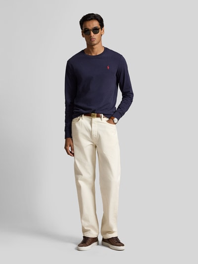 Polo Ralph Lauren Regular Fit Langarmshirt aus reiner Baumwolle Dunkelblau 1