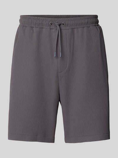 REVIEW Shorts mit Strukturmuster Dunkelgrau 2