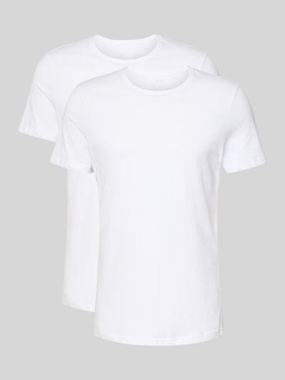 SNOCKS T-Shirt mit Rundhalsausschnitt im 2er-Pack Weiss 1