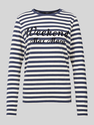 Weekend Max Mara Longsleeve mit Label-Print Modell 'QUINOA' Marine 1