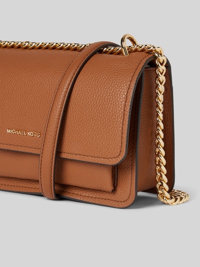 MICHAEL Michael Kors Torba na ramię z zapięciem na magnes model ‘CLAIRE’ Koniakowy 3