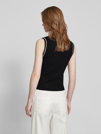 ZABAIONE Tanktop mit gerippten Abschlüssen Modell 'Lexi' Black 5