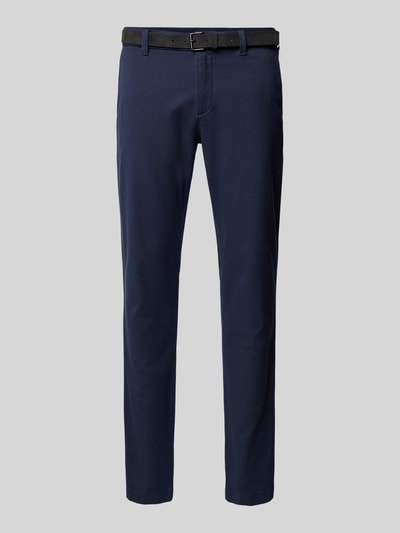 Tom Tailor Slim Leg Chino mit Gürtel  Marine 2