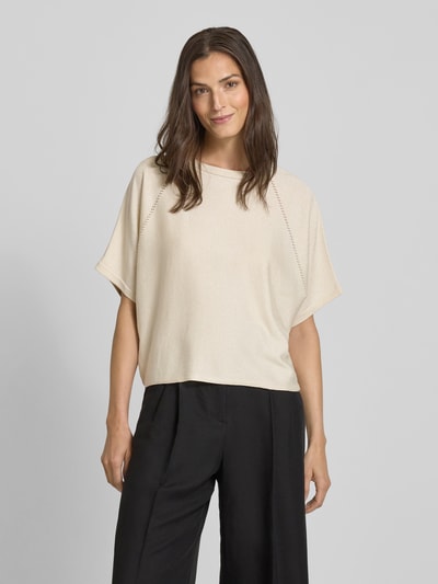 comma Strickshirt mit Rundhalsausschnitt Gold 4