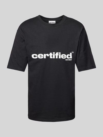 REVIEW T-Shirt mit Label-Print Black 2