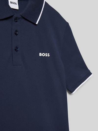 Boss Poloshirt met labeldetail Marineblauw - 2