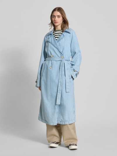 Marc O'Polo Denim Trenchcoat mit Bindegürtel Jeansblau 4