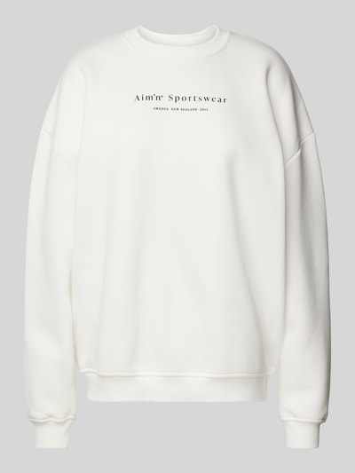 AIMN Sweatshirt mit überschnittenen Schultern Offwhite 1