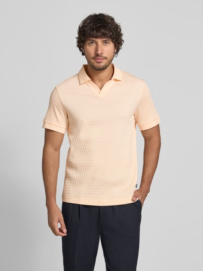 JOOP! COLLECTION Regular Fit Poloshirt mit V-Ausschnitt Modell 'Rauljose' Apricot 4