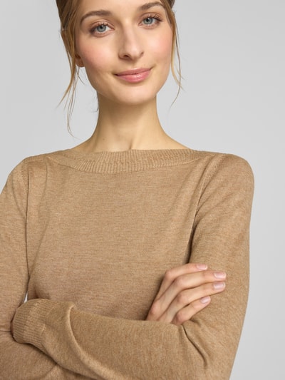 s.Oliver RED LABEL Pullover van viscose-katoenmix  Zand gemêleerd - 3