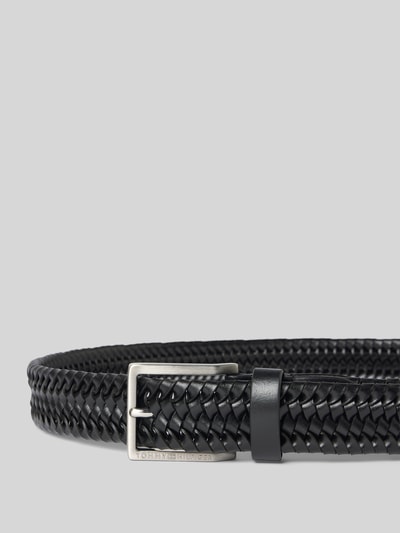 Tommy Hilfiger Gürtel in Flechtoptik aus echtem Leder Modell 'OLIVER WOVEN 3.0' Black 2