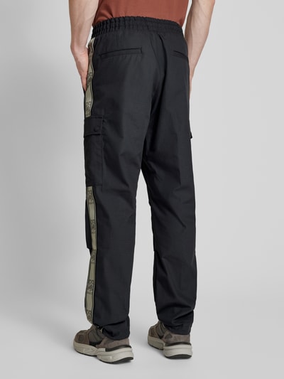 HUGO Regular Fit Cargohose Raffungen Modell 'Geo' Black 5