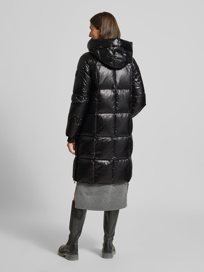MOS MOSH Gewatteerde lange jas met opstaande kraag, model 'NOVA' Zwart - 5