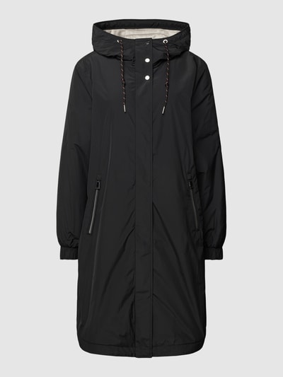 Christian Berg Woman Selection Parka met capuchon en ritszakken opzij Zwart - 2