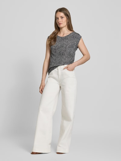 OPUS T-Shirt mit Kappärmeln Modell 'Struki' Dunkelblau 1