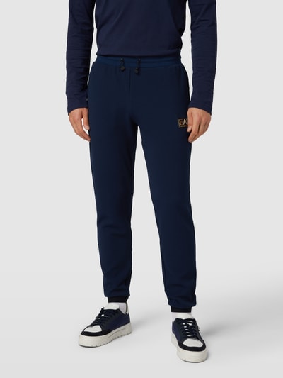 EA7 Emporio Armani Sweatpants im fein strukturierten Design Marine 4