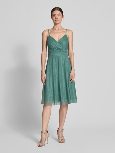 TROYDEN COLLECTION Cocktailkleid mit Taillenband Petrol 4