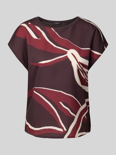 OPUS T-shirt met ronde hals, model 'Sopika' Donkerbruin - 2