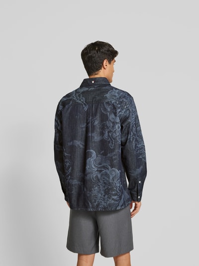 Evisu Relaxed Fit Hemdjacke in Denim-Optik BLACK 5