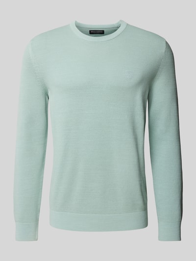 Marc O'Polo Strickpullover mit Label-Stitching Ocean 2