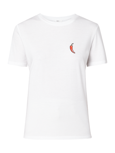 Jake*s Casual T-shirt z naszywką z motywem Biały 2