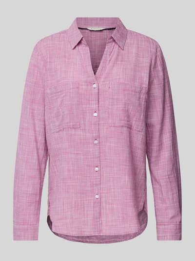 Tom Tailor Regular Fit Bluse mit Brusttaschen Pink 2