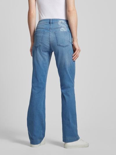 MAC Bootcut jeans met motiefstitching, model 'DREAM WONDERLIGHT' Blauw - 5