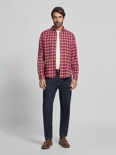 OLYMP Level Five Casual fit vrijetijdsoverhemd met button-downkraag Rood - 1