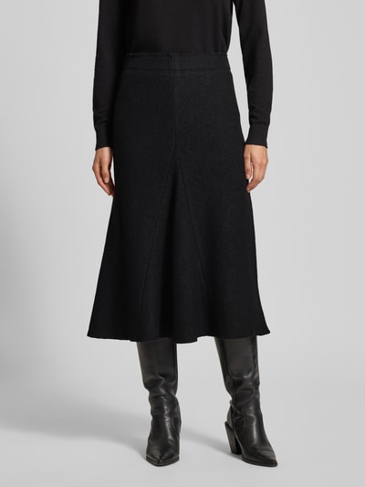 Christian Berg Woman Midirock aus Viskose-Woll-Mix Black 4