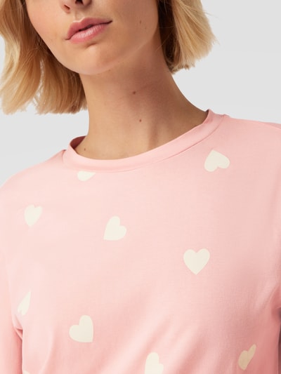 Jake*s Casual Pyjama-Oberteil mit Allover-Motiv-Print Rosa 3