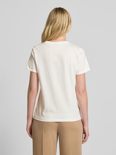 Tom Tailor Regular Fit T-Shirt aus reiner Baumwolle Offwhite 5