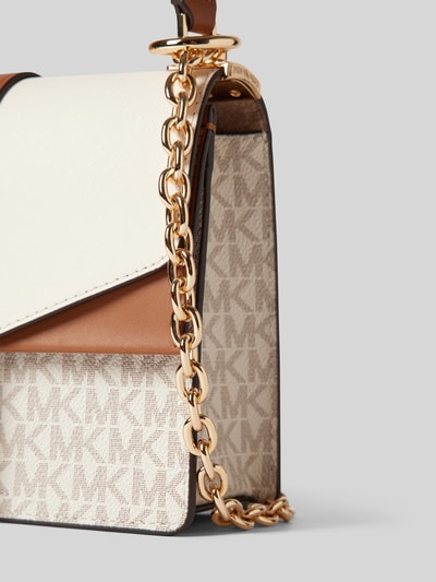 MICHAEL Michael Kors Handtasche mit Label-Applikation Modell 'GREENWICH' Ecru 3