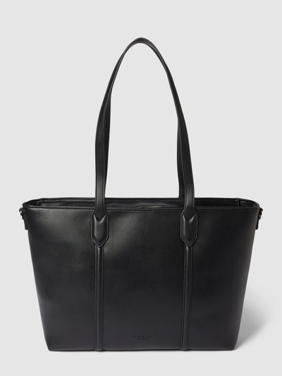 Seidenfelt Shopper im unifarbenen Design Modell 'Linsell' Black 1