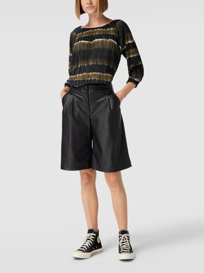 Christian Berg Woman Blusenshirt mit Allover-Muster Schwarz 1