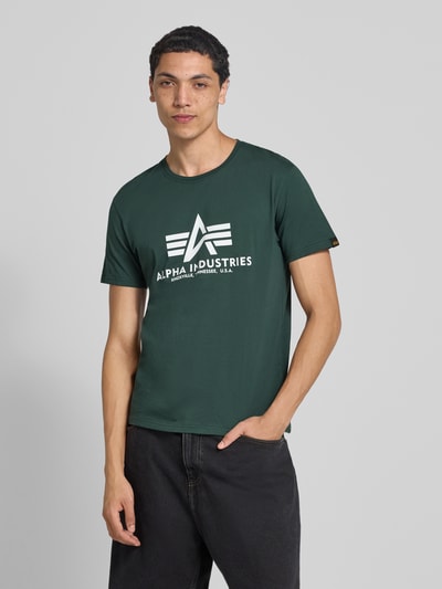 Alpha Industries T-Shirt mit Label-Print Gruen 4