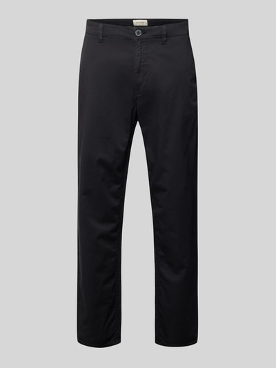 Produktfoto, Chino mit Eingrifftaschen Modell 'MADDOX' von Blend aus Baumwoll-Elasthan-Mix in Schwarz, Regular-Fit, glatte Textur, Bundweite 17 cm, Innenbeinlänge 29 cm bei Größe 32/32