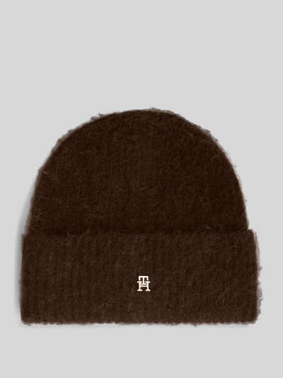 Tommy Hilfiger Beanie aus Woll-Mix mit Alpakawolle Dunkelbraun 1