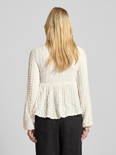 Gina Tricot Shirt met lange mouwen en V-hals Ecru - 5