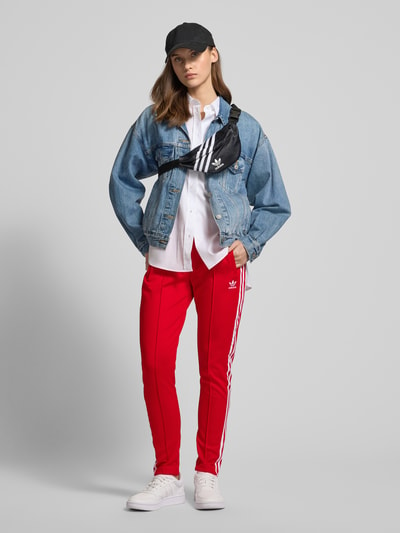 adidas Originals Slim Fit Sweatpants mit fixierten Bügelfalten Rot 1