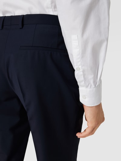 HUGO CLASSIFICATION Broek met persplooien, model 'Simmons' Marineblauw - 3