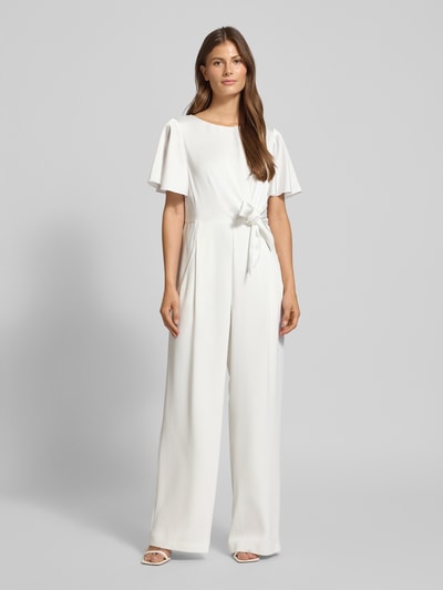 Christian Berg Cocktail Jumpsuit mit Knotendetail Ecru 4