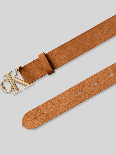 CK Calvin Klein Riem van echt leer met logodetail Cognac - 2